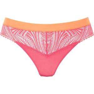 s.Oliver RED LABEL Beachwear String - Koraal - Katoen en Polyamide