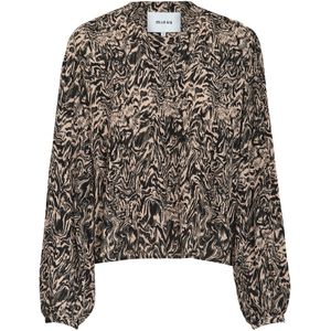 minus Blouse 'Juvia'  beige / zwart