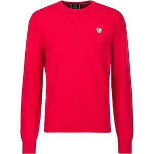 19V69 ITALIA Trui 'Tino'  rood / cranberry / zwart / offwhite