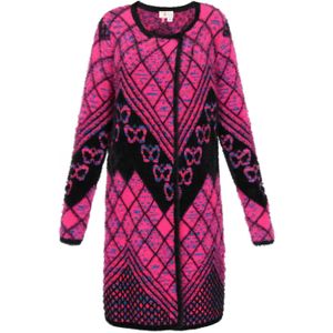 IZIA Gebreid vest  pink / zwart