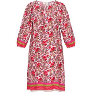 Gaya Jurk  groen / pink / rood / wit