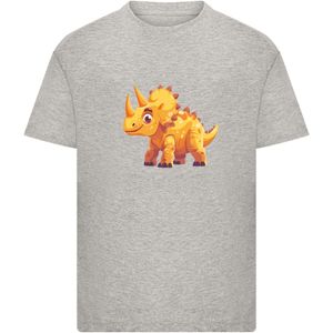 F4NT4STIC Shirt 'Süßer Triceratops Dinosaurier'  bruin / curry / lichtgeel / lichtgrijs