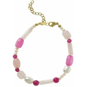 Gemshine Armband  goud / rose-goud / wit