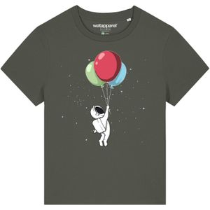 Watapparel Shirt ' Little Balloon Astronaut '  kaki / gemengde kleuren