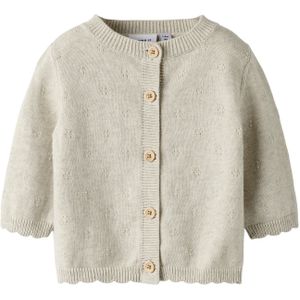 NAME IT Gebreid vest 'NBFSully'  stone grey