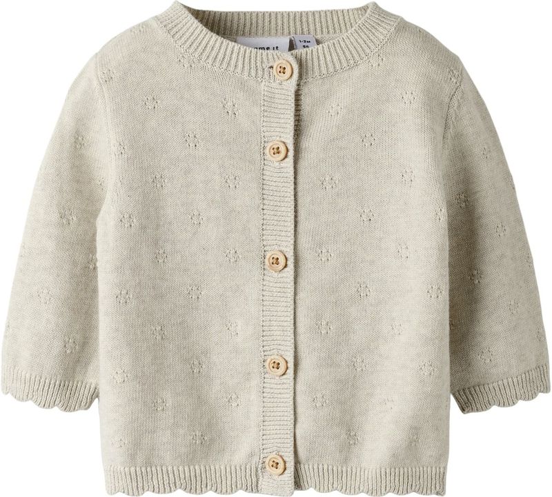 NAME IT Gebreid vest 'NBFSully'  stone grey