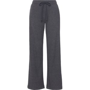 Harembroek - Antraciet Mêlee - Loungewear - Wijde Pijpen - Steekzakken