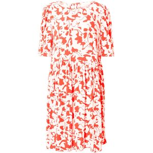 SISTERS POINT Jurk 'EFINA'  vuurrood / wit