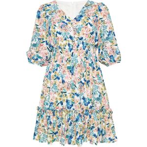 FELIPA Jurk 'Spring Summer'  blauw / azuur / lichtgroen / wit