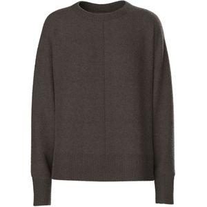 pieces - PCMALOU LS O-NECK CUTLINE KNIT NOOS - Gebreide Trui - Hot Fudge