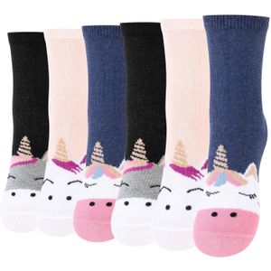 Cotton Prime Sokken 'Einhorn'  navy / rosa / zwart / wit