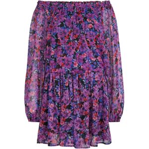 VILA Jurk  jade groen / lila / pink / zwart