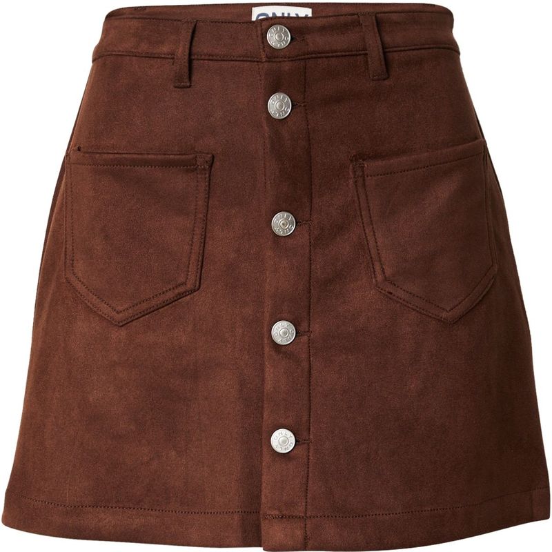 ONLY - ONLAMAZING-STINA - A-lijnrok - Chocoladebruin