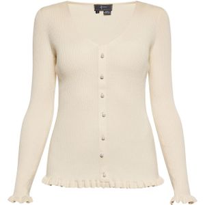 faina Gebreid vest  ivoor