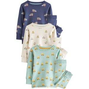 Next Nachtkledij  crème / navy / donkergeel / mintgroen