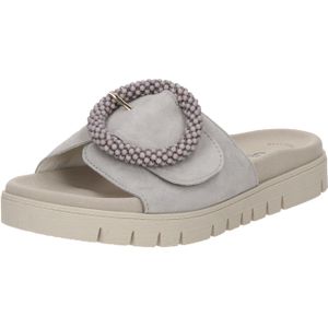 Gabor - Slippers - Lichtgrijs - Plateauhak - Klittenbandsluiting