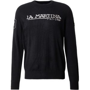 La Martina Trui  zwart / zilver