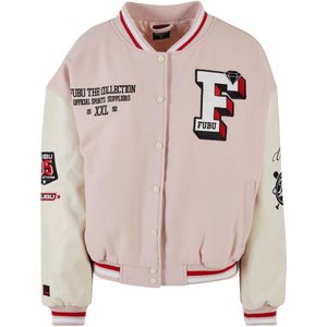 FUBU Tussenjas  crème / rosa / knalrood / zwart