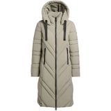 Khujo - Gewatteerde Lange Jas - Dames - Met Capuchon en Imitatiebont