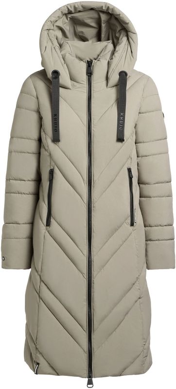 Khujo - Gewatteerde Lange Jas - Dames - Met Capuchon en Imitatiebont
