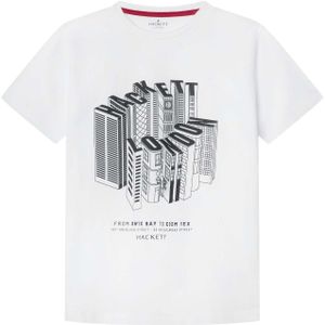 Hackett London Shirt 'Skyscraper'  zwart / wit