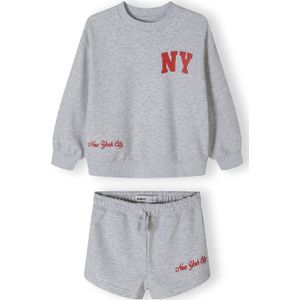 MINOTI Set  grijs gemêleerd / rood