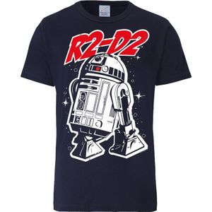 LOGOSHIRT Shirt 'R2-D2'  donkerblauw / rood / wit