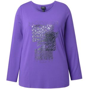 Ulla Popken Shirt  zilvergrijs / lila