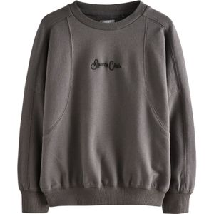 Next Sweatshirt 'Sports Club'  donkergrijs / zwart
