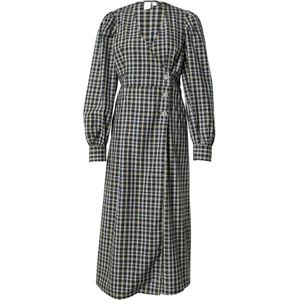 YAS Jurk 'YASSIMMA'  lichtgeel / grijs / zwart