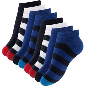 Cotton Prime Sokken 'Maritim'  donkerblauw / zwart / wit