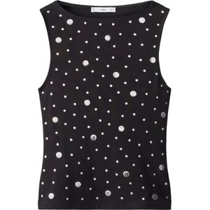 MANGO Top 'XDisco'  zwart / zilver