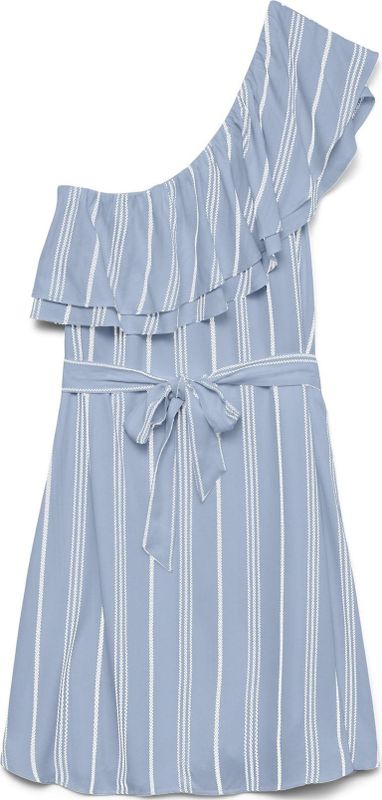 Vmkimmi - Korte Jurk - Mini - Een Schouder - Ruches - Inclusief Riem