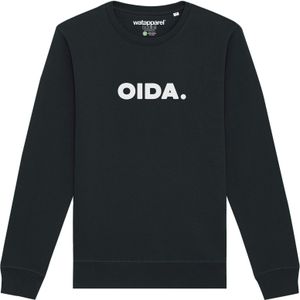 Watapparel Sweatshirt ' Oida '  zwart / wit