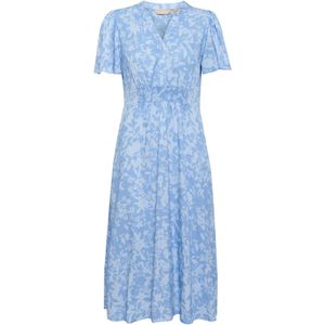 CULTURE Zomerjurk 'Jenny'  lichtblauw / wit