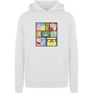 F4NT4STIC Sweatshirt 'Spongebob Squarepants Collage'  blauw / geel / groen / offwhite