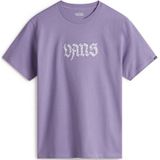 VANS - Daisy Break - T-shirt - Donkerlila - Ronde Hals - Kwartmouw