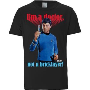 Logoshirt - Shirt - Zwart - I'm A Doctor Not A Bricklayer