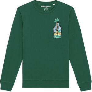 Watapparel Sweatshirt 'Holiday in a bottle'  groen / donkergroen / gemengde kleuren