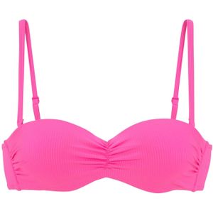 Look - Bandeau Bikini - Pink - Gewatteerd - Met Beugel