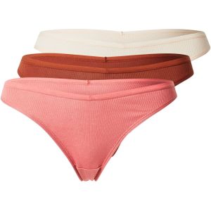 ETAM String 'JOHN'  pastelroze / rood / wit