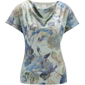 MADELEINE Trui  lichtblauw / groen