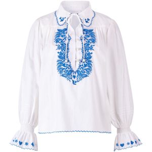 Rich & Royal Blouse  royal blue/koningsblauw / wit