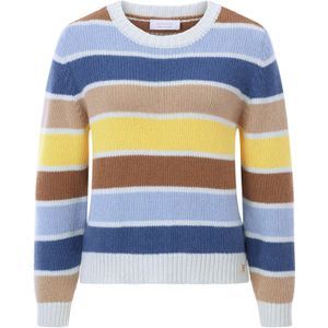 Rich & Royal Trui  navy / duifblauw / donkergeel / wit