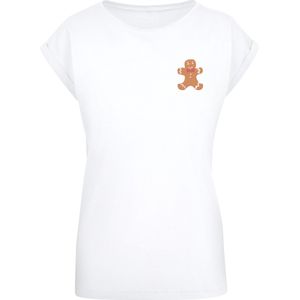 F4NT4STIC Shirt 'Gingerbread Lebkuchen'  crème / bruin / rood / wit