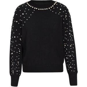 faina Trui  zwart / parelwit