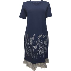 RADADA Jurk 'MEADOW'  donkerblauw