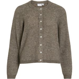 VILA - VILory - Gebreid Vest - Bruin Gemêleerd
