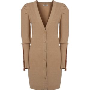 Influencer Gebreid vest  donkerbeige / bruin
