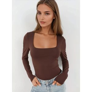 Hiccup Gebreide top  mokka